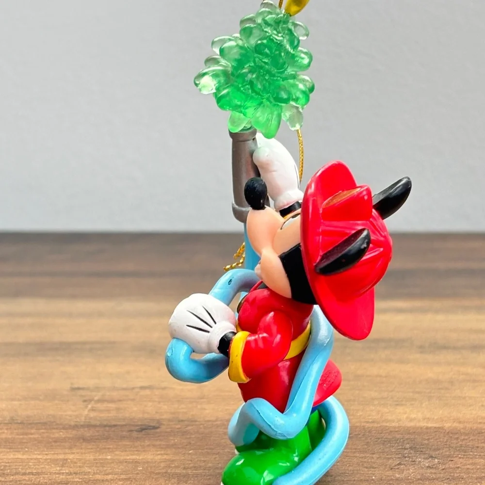 VINTAGE Disney Mickey Mouse Firefighter Man Hose Christmas Tree Ornament Enesco